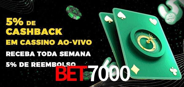 Promoções do cassino ao Vivo bet7000